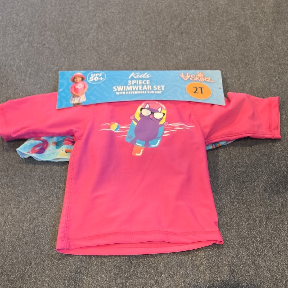 UV Skinz Pink Kids Rashguard Set